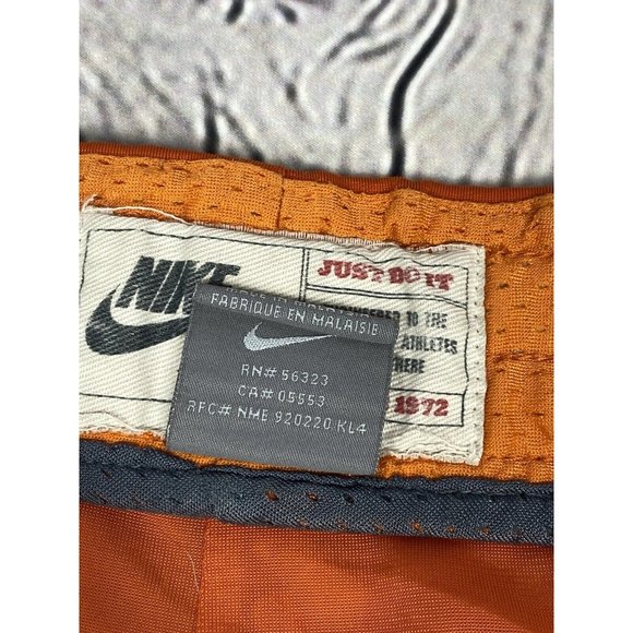 Vintage NIKE AIR Windbreaker Shorts Sz M Orange Embroidered Logo Y2k 920220 KL4 - Picture 4 of 14